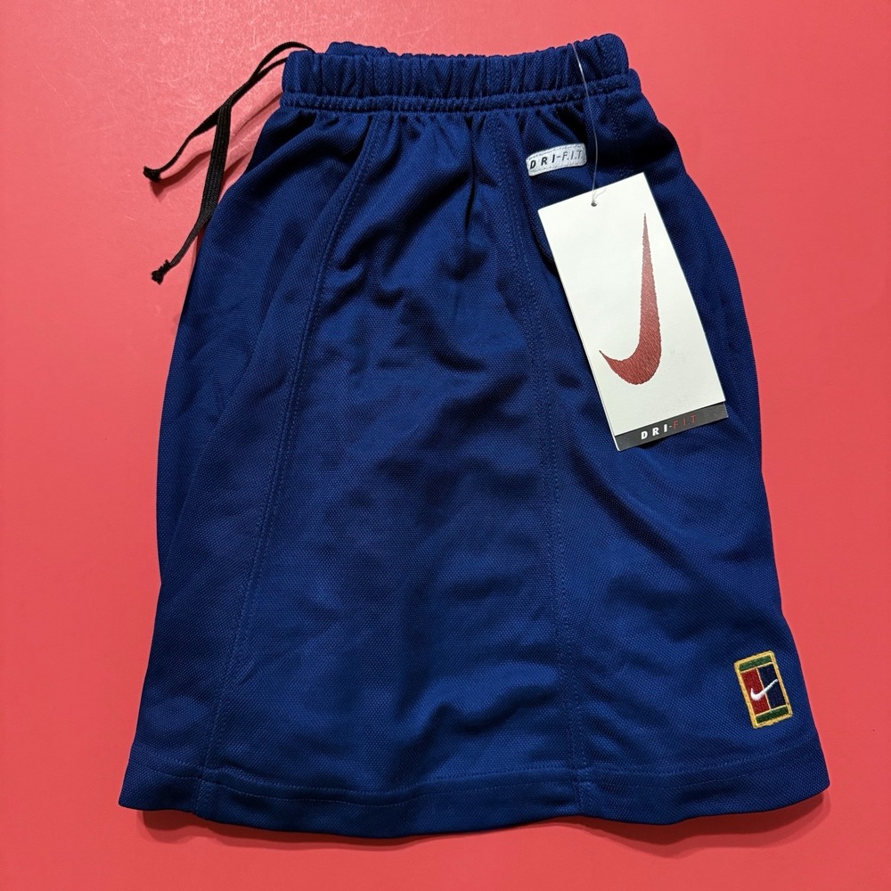 Vintage 90s Nike Court Tennis Skirt Women Blue 240356 410 Size LX New With Tags
